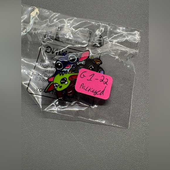 Pin Cartoon Stitch Grogu Gizmo Worker Work Vest Baby Yoda Cute Baby Collectible - Picture 6 of 6